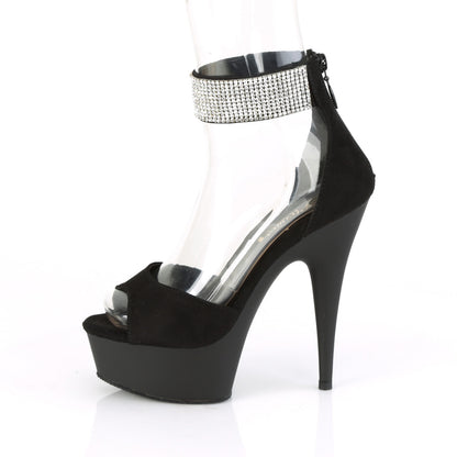【PLEASER】DELIGHT-625 シューズ Blk Faux Suede/Blk Matte【取寄】
