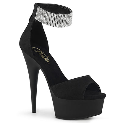 【PLEASER】DELIGHT-625 シューズ Blk Faux Suede/Blk Matte【取寄】