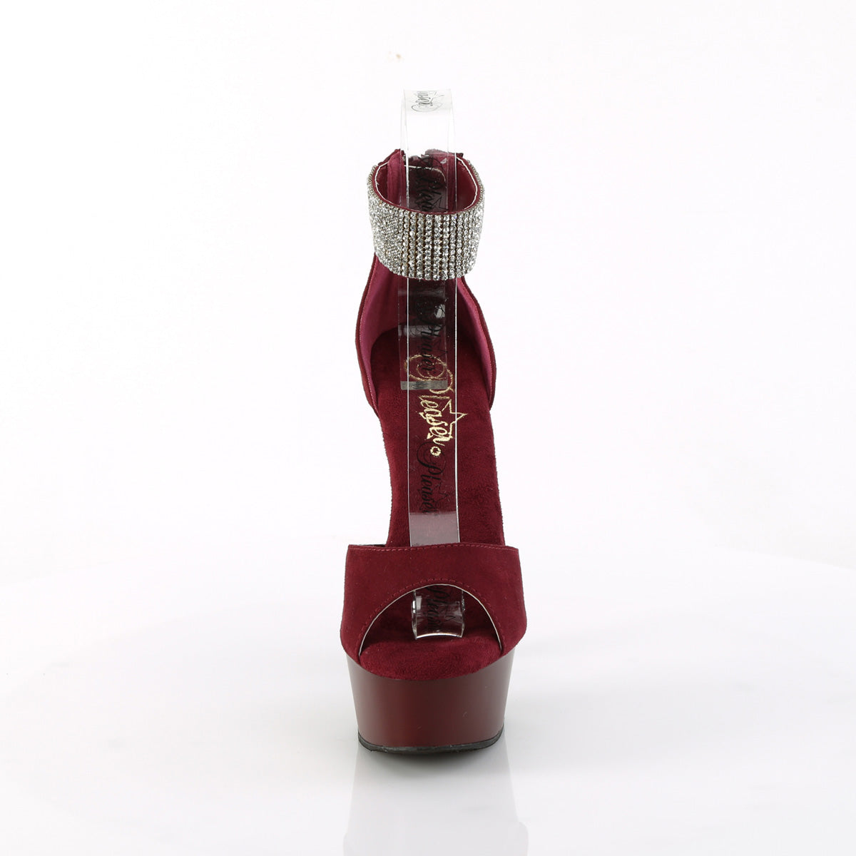 【PLEASER】DELIGHT-625 シューズ Burgundy Faux Suede/Burgundy Matte【取寄】