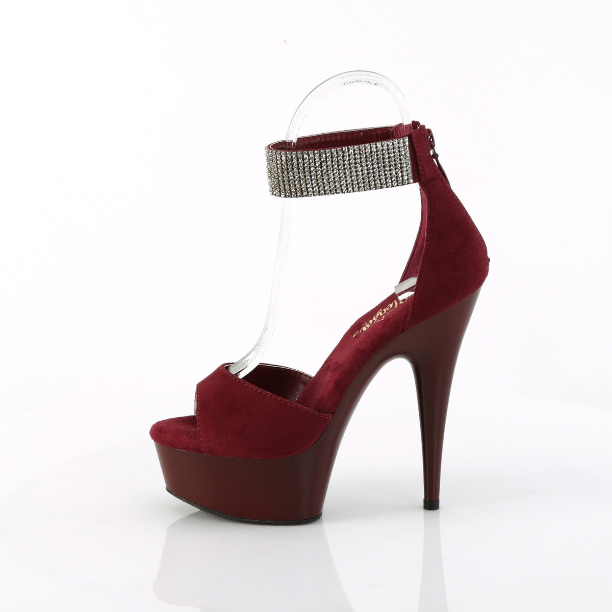 【PLEASER】DELIGHT-625 シューズ Burgundy Faux Suede/Burgundy Matte【取寄】