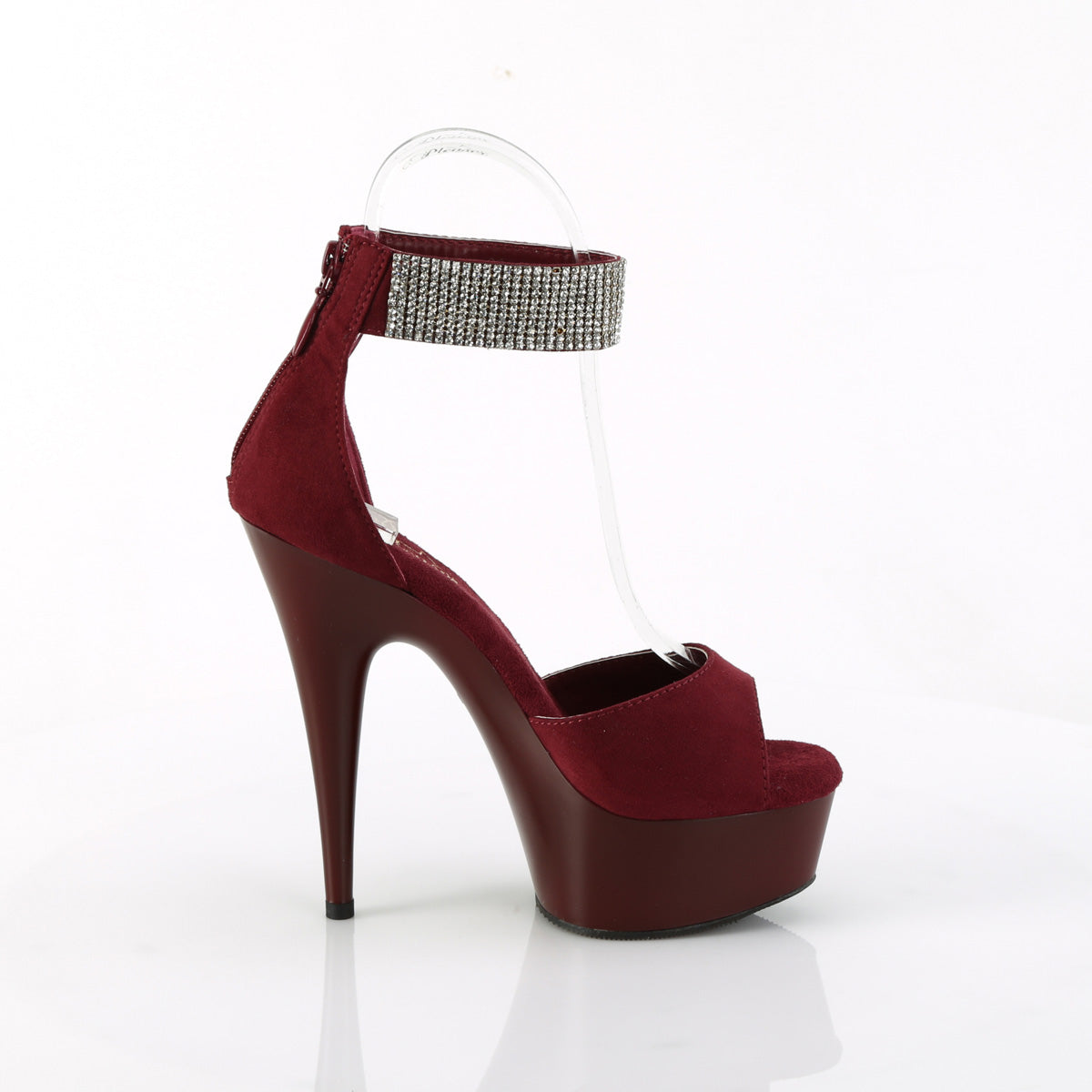 【PLEASER】DELIGHT-625 シューズ Burgundy Faux Suede/Burgundy Matte【取寄】