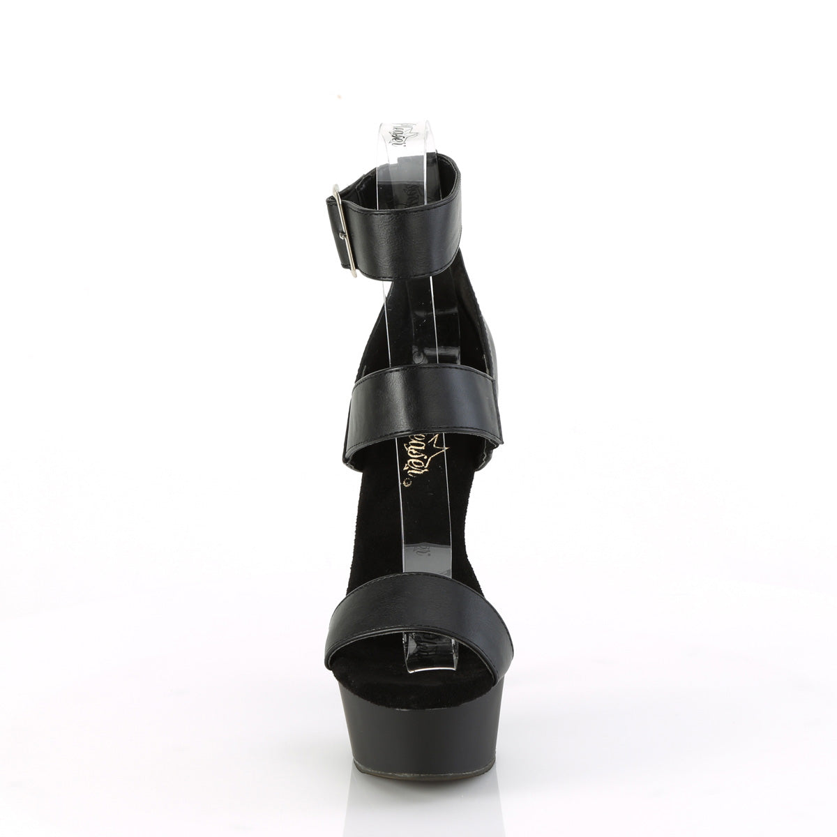 【PLEASER】DELIGHT-629 シューズ Blk Faux Leather/Blk Matte【取寄】