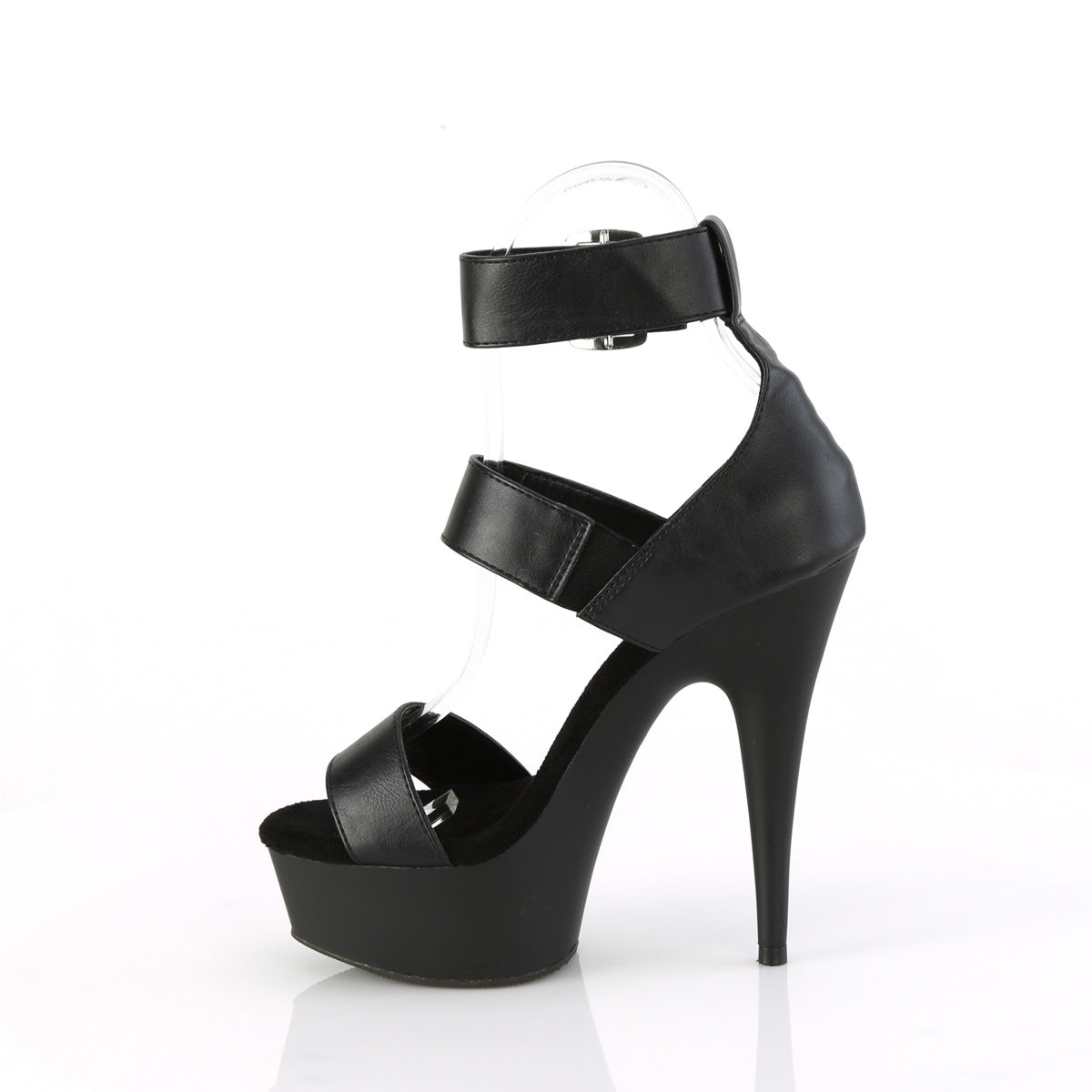 【PLEASER】DELIGHT-629 シューズ Blk Faux Leather/Blk Matte【取寄】