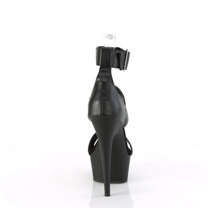【PLEASER】DELIGHT-629 シューズ Blk Faux Leather/Blk Matte【取寄】