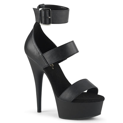 【PLEASER】DELIGHT-629 シューズ Blk Faux Leather/Blk Matte【取寄】