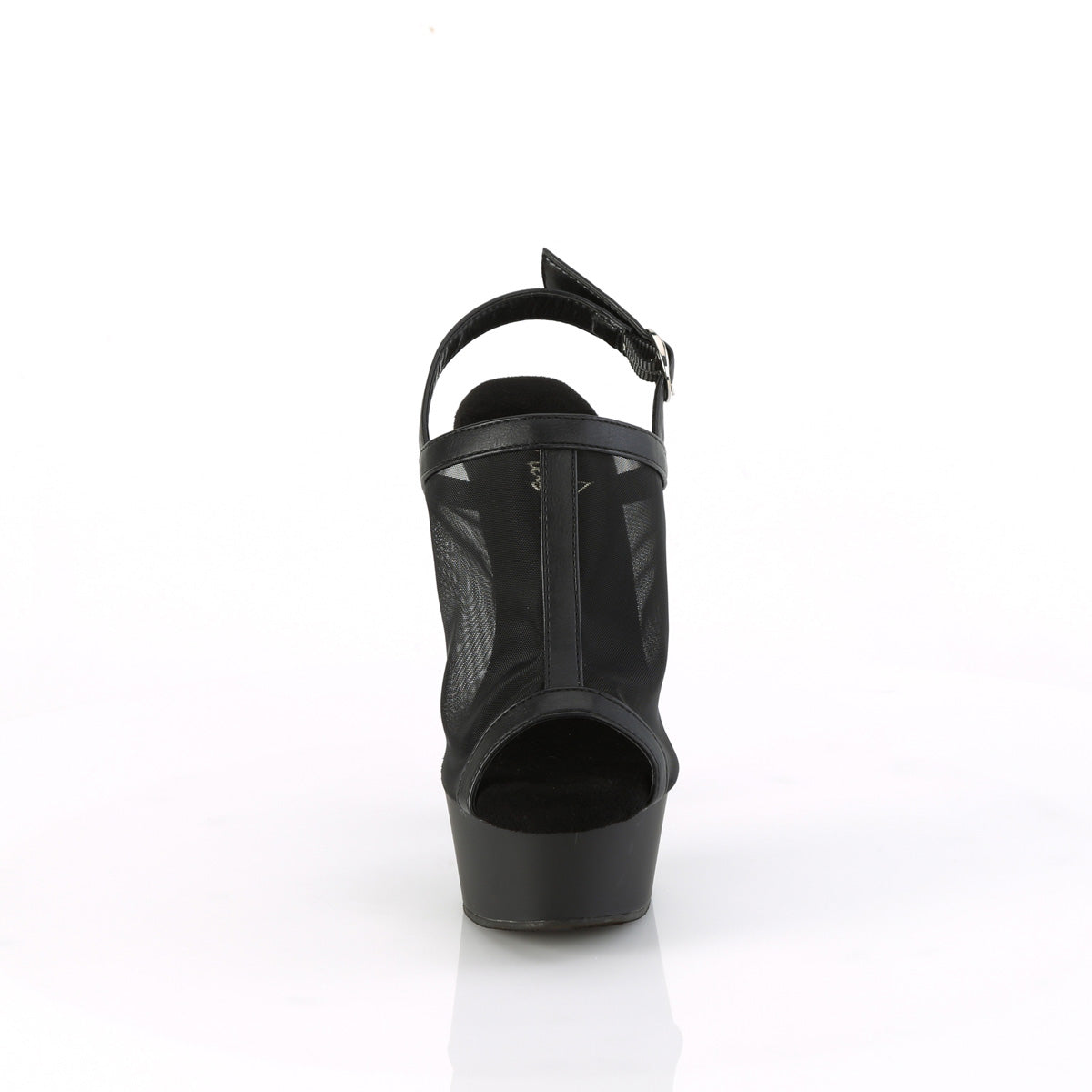 【PLEASER】DELIGHT-636 シューズ Blk Faux Le-Mesh/Blk Matte【取寄】