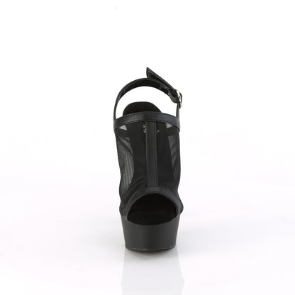 【PLEASER】DELIGHT-636 シューズ Blk Faux Le-Mesh/Blk Matte【取寄】