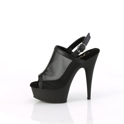【PLEASER】DELIGHT-636 シューズ Blk Faux Le-Mesh/Blk Matte【取寄】