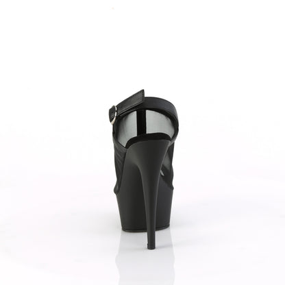 【PLEASER】DELIGHT-636 シューズ Blk Faux Le-Mesh/Blk Matte【取寄】