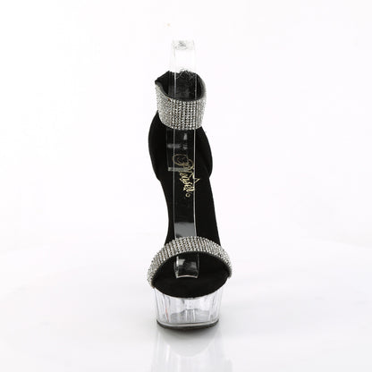 【PLEASER】DELIGHT-641 シューズ Blk Shimmery Fabric/Clr【取寄】