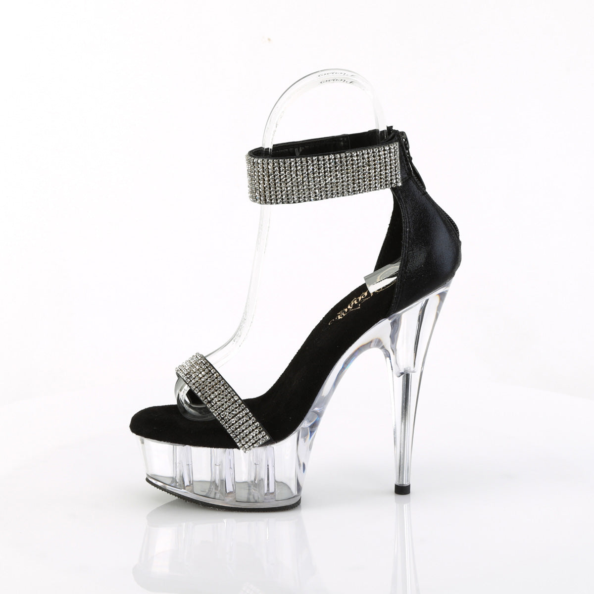 【PLEASER】DELIGHT-641 シューズ Blk Shimmery Fabric/Clr【取寄】