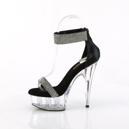 【PLEASER】DELIGHT-641 シューズ Blk Shimmery Fabric/Clr【取寄】