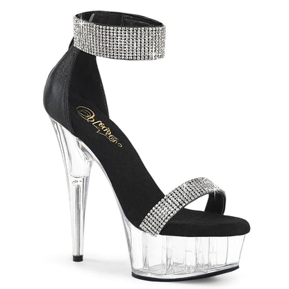 【PLEASER】DELIGHT-641 シューズ Blk Shimmery Fabric/Clr【取寄】