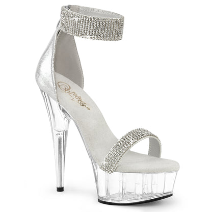 【PLEASER】DELIGHT-641 シューズ Slv Shimmery Fabric/Clr【取寄】