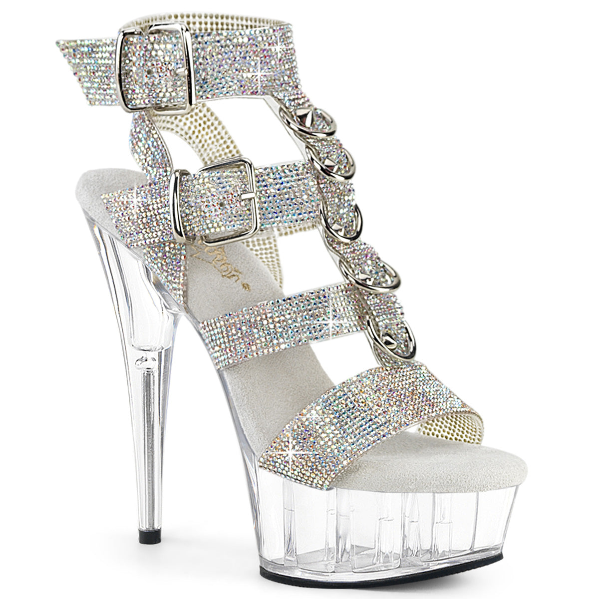【PLEASER】DELIGHT-656RS プラットフォームシューズ Slv AB RS-TPU/Clr【取寄】