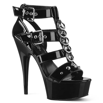【PLEASER】DELIGHT-658 シューズ Blk Pat/Blk【取寄】