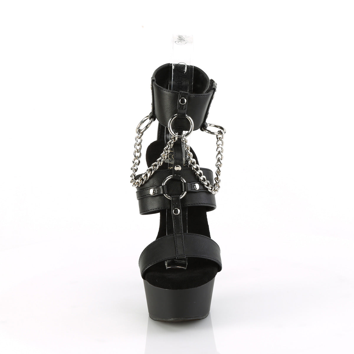 【PLEASER】DELIGHT-661 シューズ Blk Faux Leather/Blk Matte【取寄】