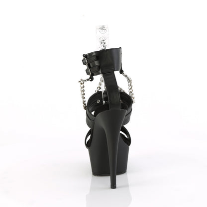 【PLEASER】DELIGHT-661 シューズ Blk Faux Leather/Blk Matte【取寄】