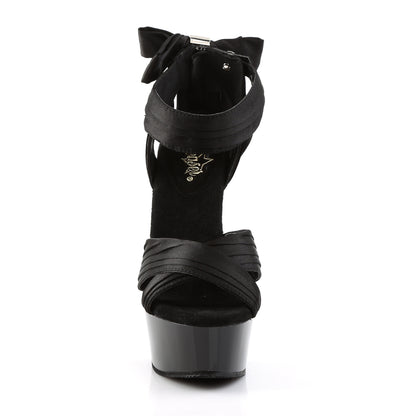 【PLEASER】DELIGHT-668 シューズ Blk Satin/Blk【取寄】
