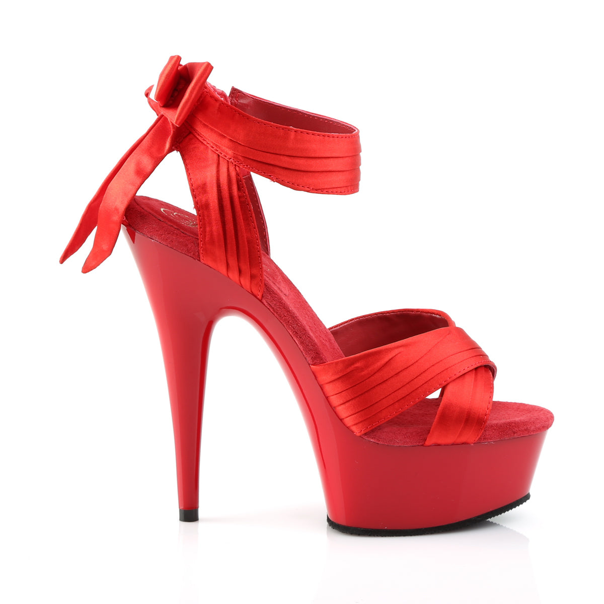 【PLEASER】DELIGHT-668 シューズ Red Satin/Red【取寄】