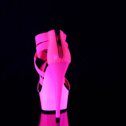 【PLEASER】DELIGHT-669UV シューズ Neon H. Pink Elastic Band-Pat/Neon H. P.【取寄】