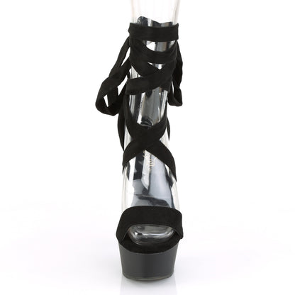 【PLEASER】DELIGHT-671 シューズ Blk Faux Suede/Blk Matte【取寄】