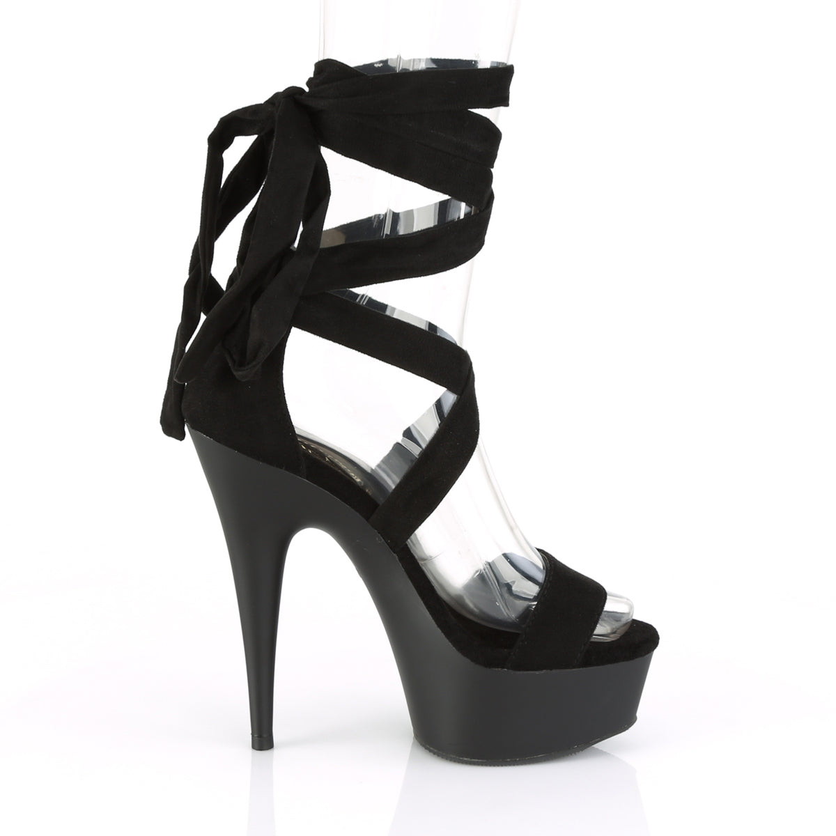 【PLEASER】DELIGHT-671 シューズ Blk Faux Suede/Blk Matte【取寄】
