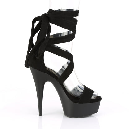 【PLEASER】DELIGHT-671 シューズ Blk Faux Suede/Blk Matte【取寄】