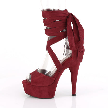 【PLEASER】DELIGHT-679 シューズ Burgundy Faux Suede/Burgundy Faux Suede【取寄】