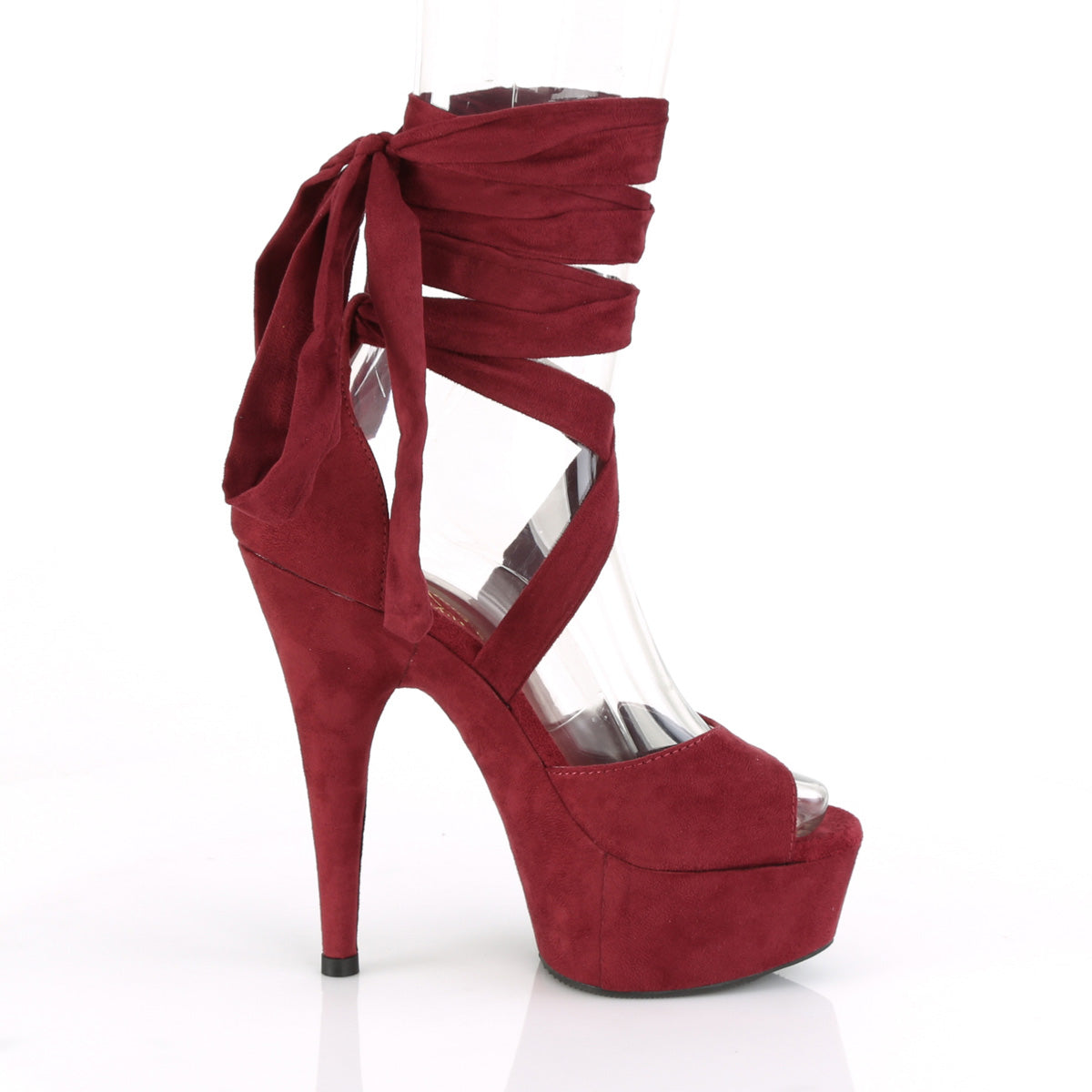 【PLEASER】DELIGHT-679 シューズ Burgundy Faux Suede/Burgundy Faux Suede【取寄】