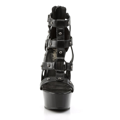 【PLEASER】DELIGHT-682 シューズ Blk Faux Leather/Blk【取寄】