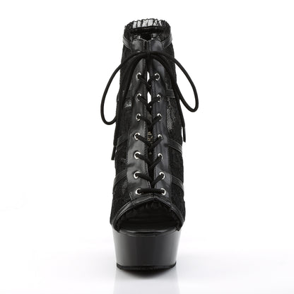 【PLEASER】DELIGHT-696LC シューズ Blk Mesh-Lace/Blk【取寄】