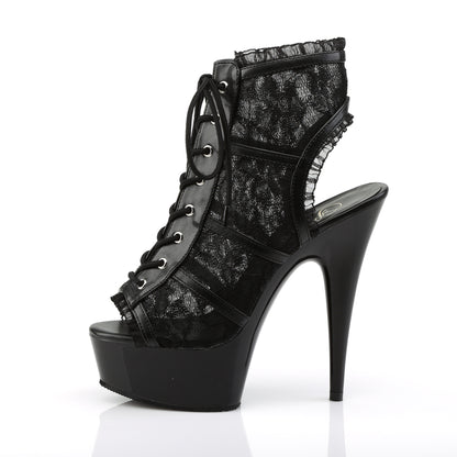 【PLEASER】DELIGHT-696LC シューズ Blk Mesh-Lace/Blk【取寄】