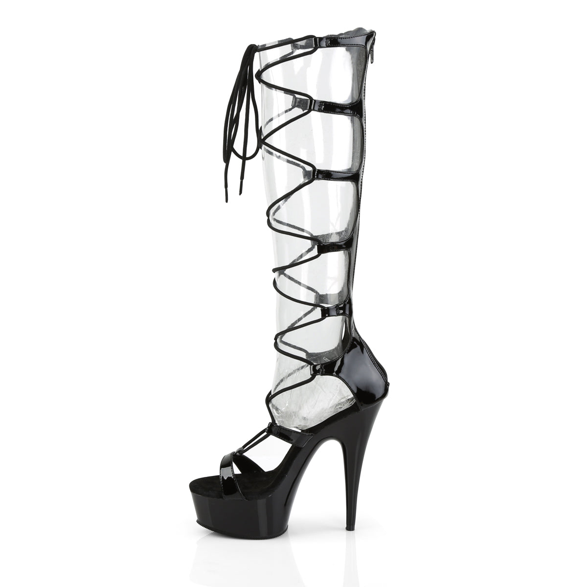 【PLEASER】DELIGHT-698 シューズ Blk Pat/Blk【取寄】