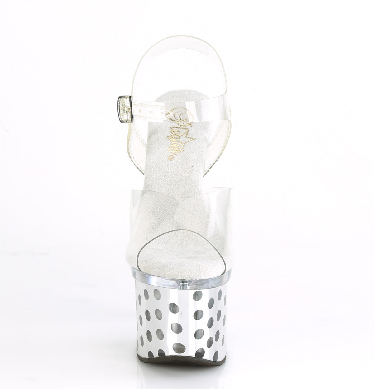 【PLEASER】DISCOLITE-708DOTS プラットフォームシューズ Clr/Slv Chrome【取寄】