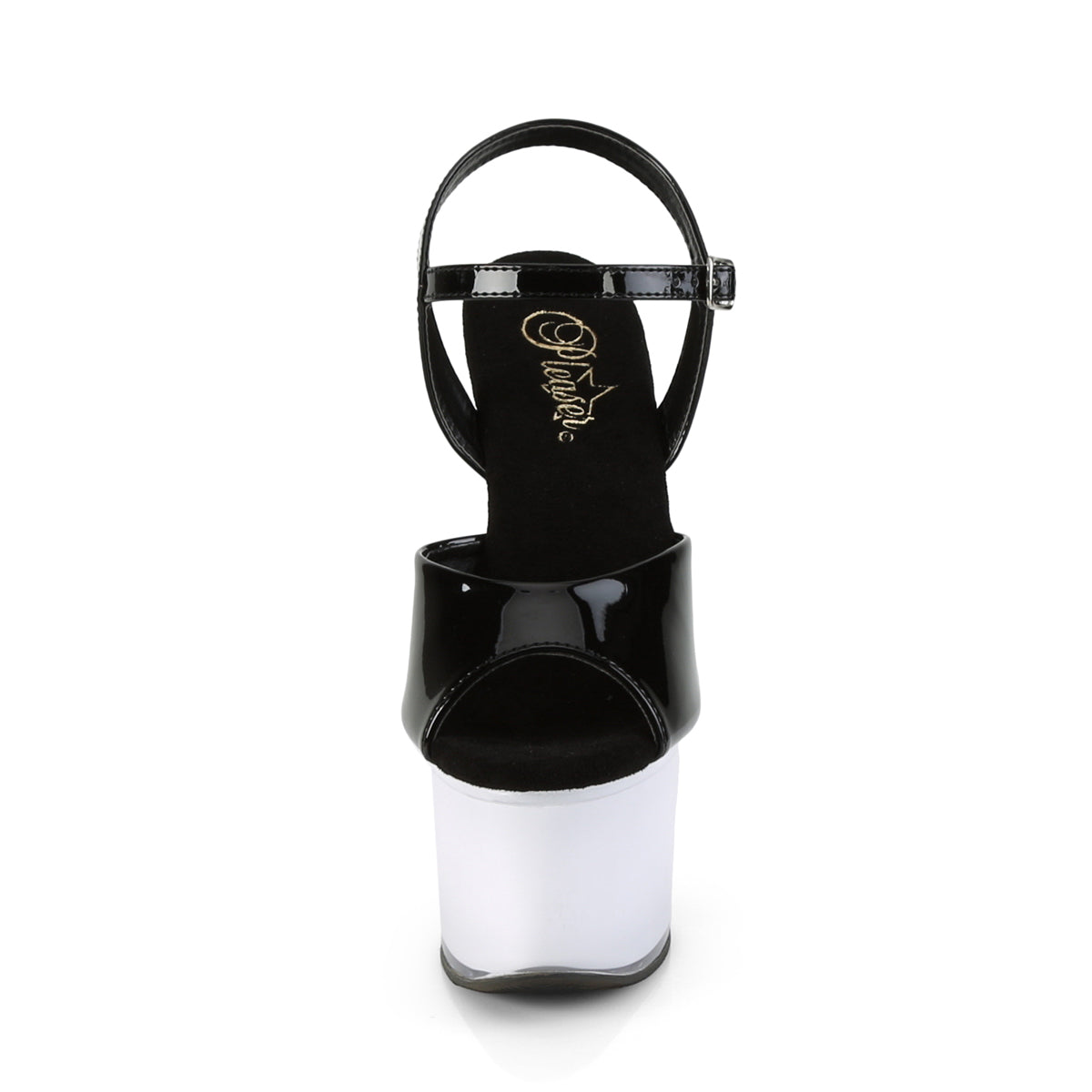 【PLEASER】DISCOLITE-709 シューズ Blk Pat/White Glow【取寄】