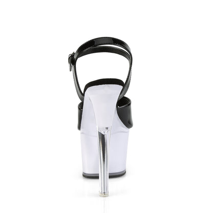 【PLEASER】DISCOLITE-709 シューズ Blk Pat/White Glow【取寄】
