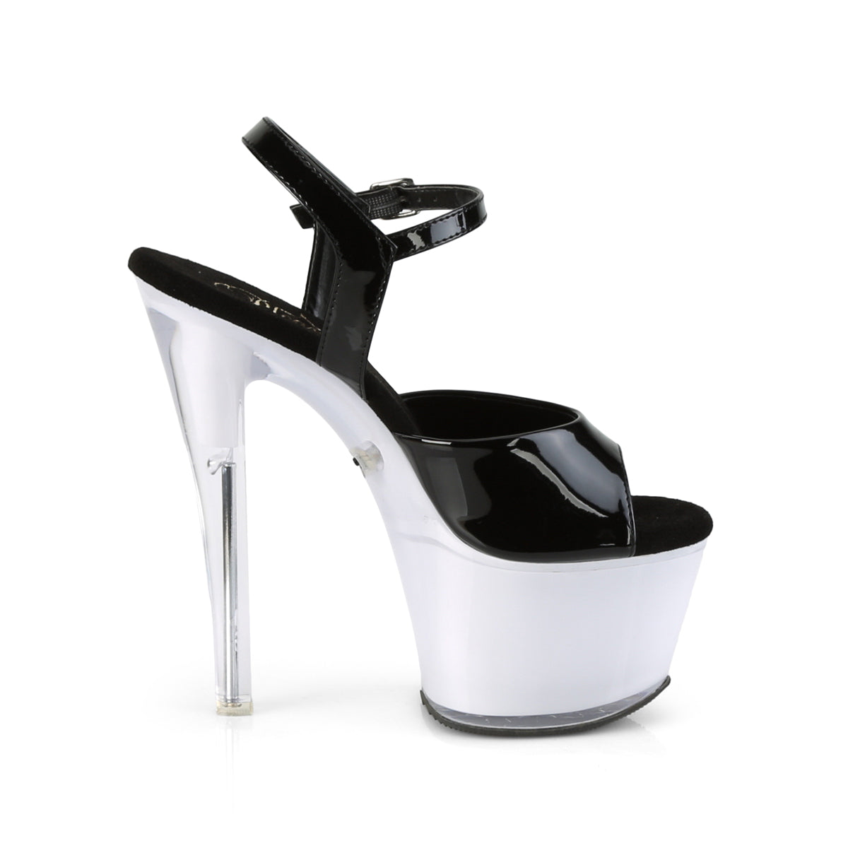 【PLEASER】DISCOLITE-709 シューズ Blk Pat/White Glow【取寄】