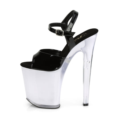 【PLEASER】DISCOLITE-809 シューズ Blk Pat/White Glow【取寄】