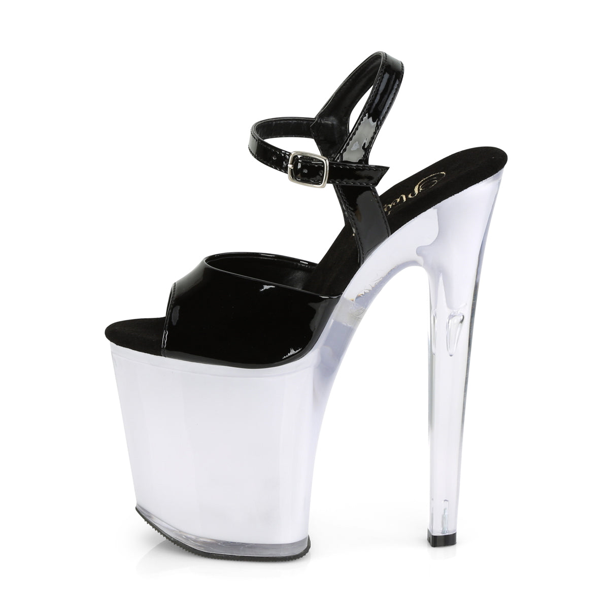 【PLEASER】DISCOLITE-809 プラットフォームシューズ Blk Pat/White Glow【取寄】