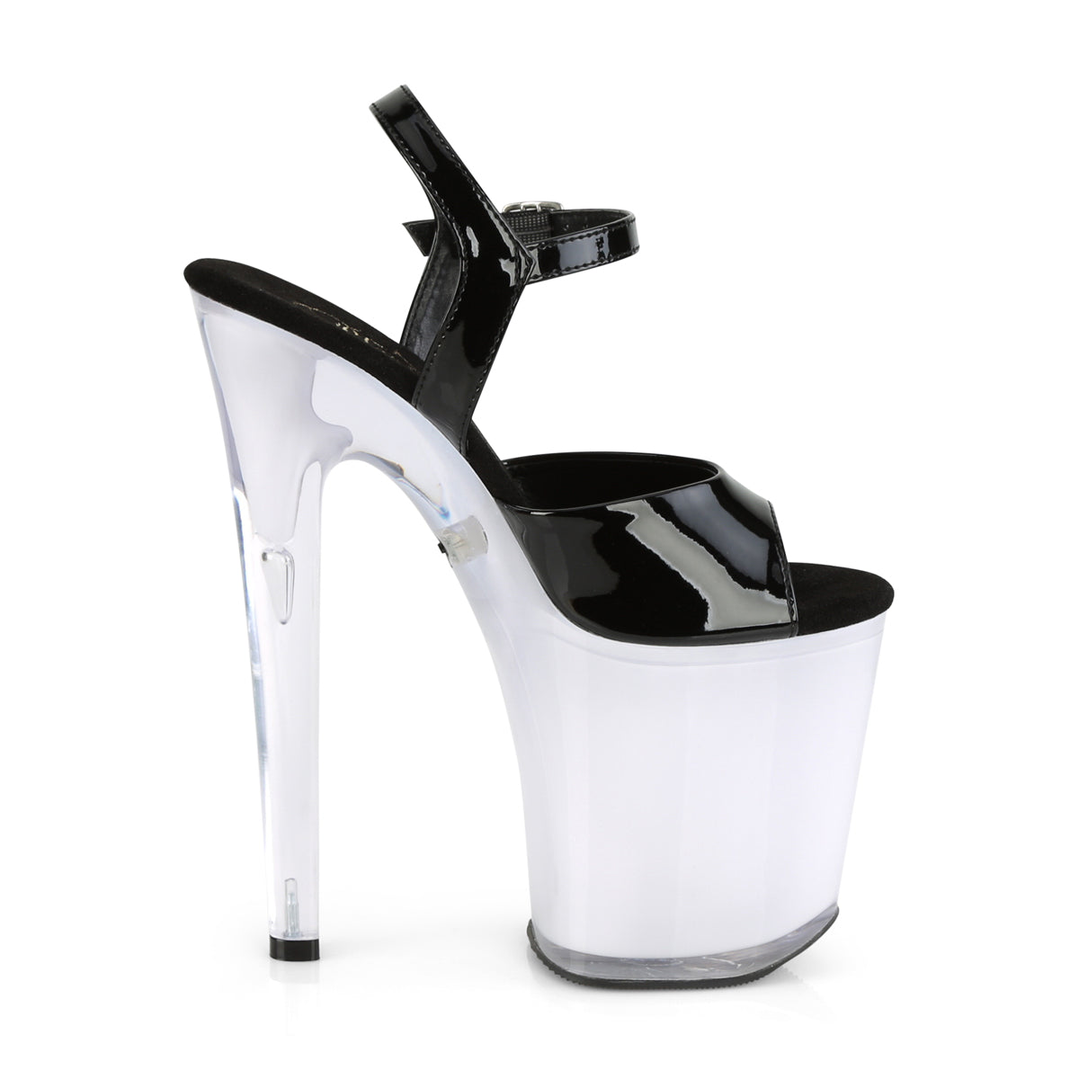 【PLEASER】DISCOLITE-809 シューズ Blk Pat/White Glow【取寄】