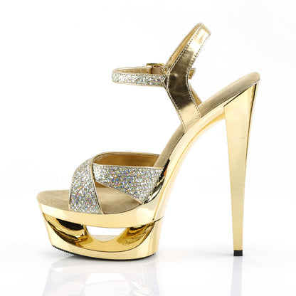 【PLEASER】ECLIPSE-619G シューズ Gold Multi Gltr/Gold Chrome【取寄】