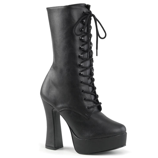 【PLEASER】ELECTRA-1020 プラットフォームシューズ Blk Faux Leather/Blk Matte【取寄】