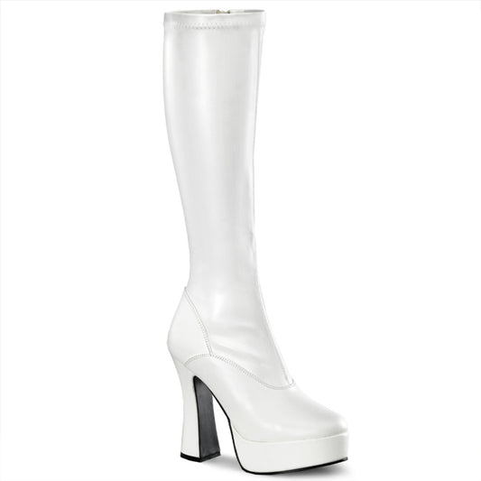 【PLEASER】ELECTRA-2000Z プラットフォームシューズ Wht Str Faux Leather【取寄】