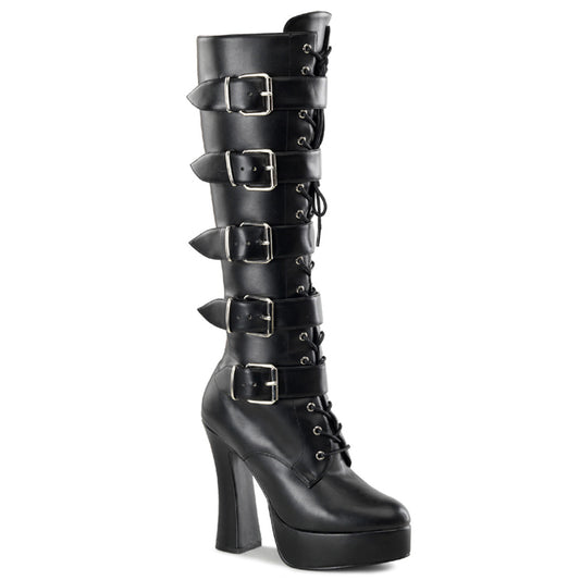 【PLEASER】ELECTRA-2042 プラットフォームシューズ Blk Faux Leather【取寄】