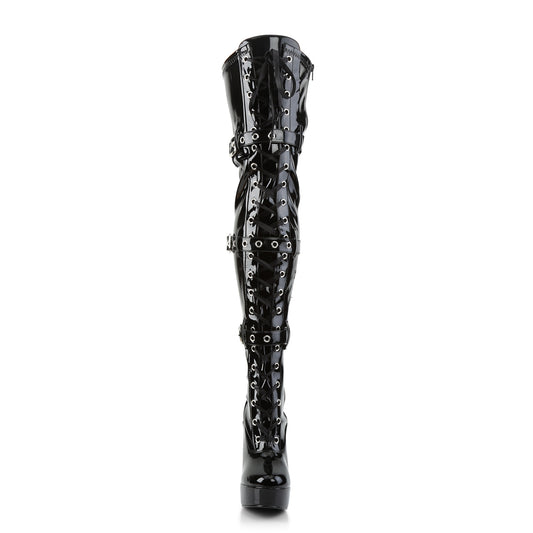 【PLEASER】ELECTRA-3028 プラットフォームシューズ Blk Str Pat【取寄】