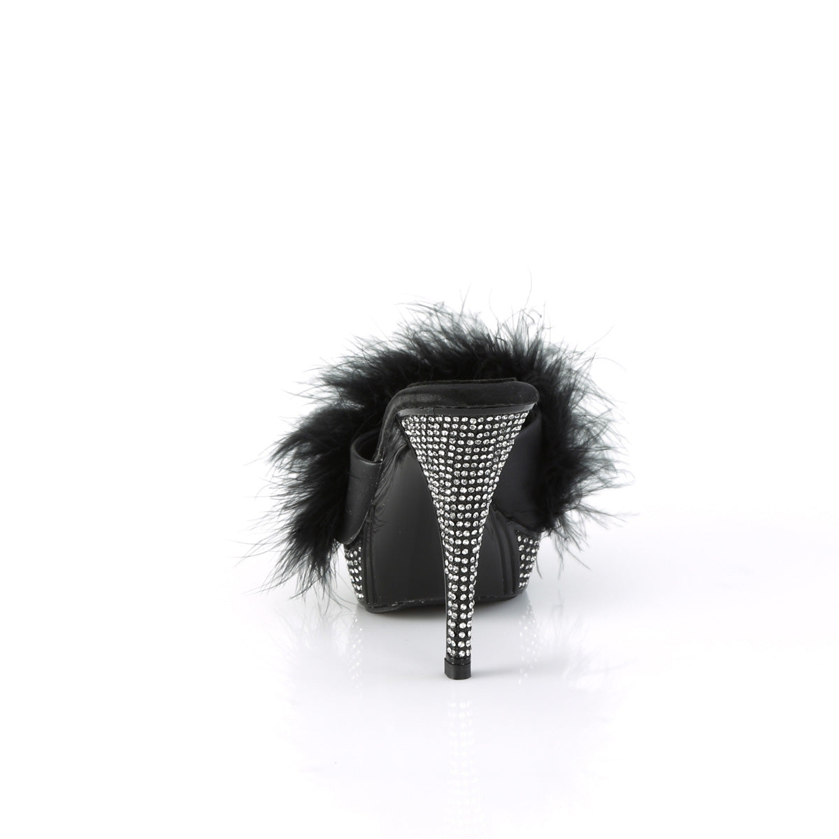 【FABULICIOUS】ELEGANT-401F シューズ Blk Marabou-Faux Leather/Blk【取寄】