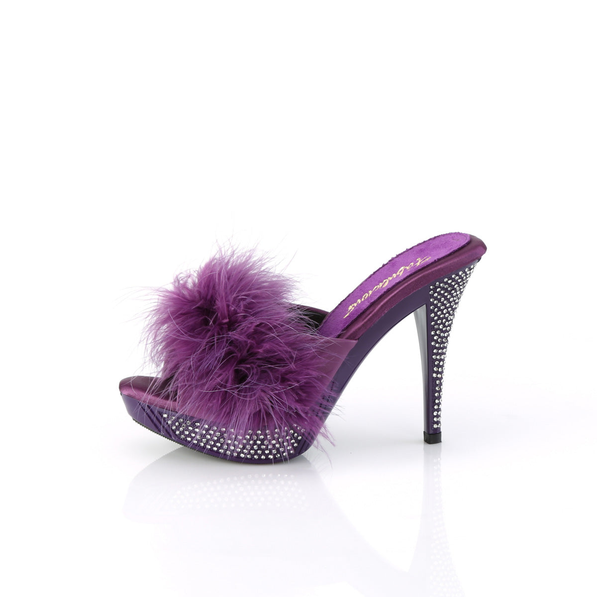 【FABULICIOUS】ELEGANT-401F シューズ Purple Marabou-Faux Leather/Purple【取寄】