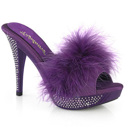 【FABULICIOUS】ELEGANT-401F シューズ Purple Marabou-Faux Leather/Purple【取寄】