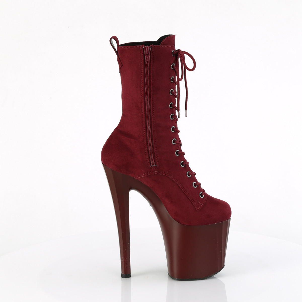 【PLEASER】ENCHANT-1040 シューズ Burgundy Faux Suede/Burgundy Matte【取寄】